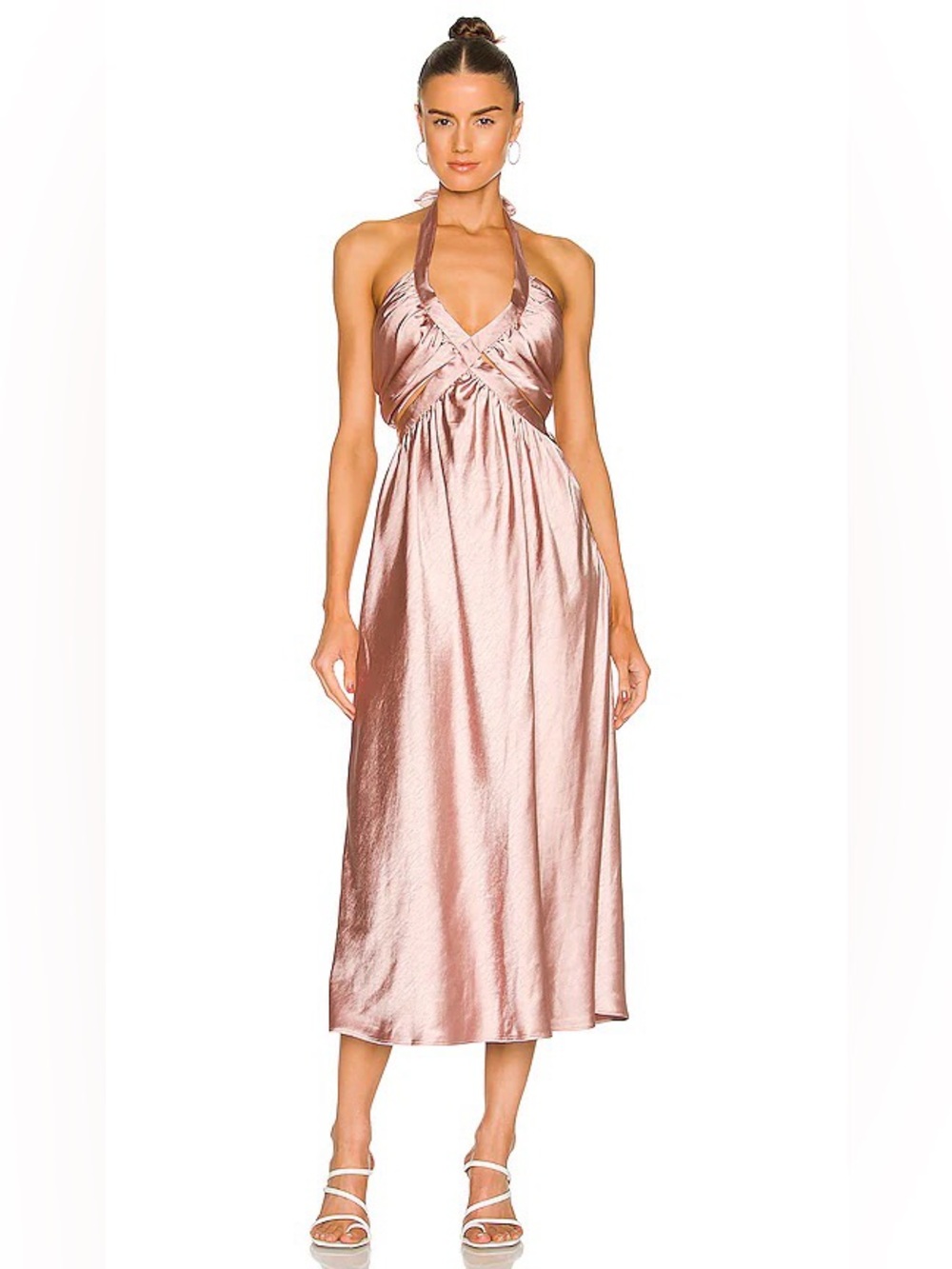 Revolve Line & Dot Emma Cut Out Midi Dress in Mauve Size Medium